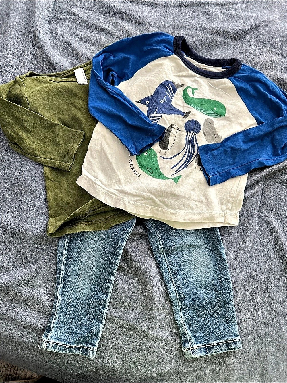 Gymboree  Shirt, American apparel, shirt , & Old Navy, Jeans Baby 18-24M